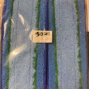 Blue and Green Striped mop pad (KVIZ.)